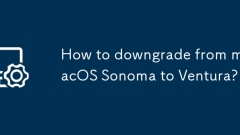 Comment rétrograder de MacOS Sonoma à Ventura?