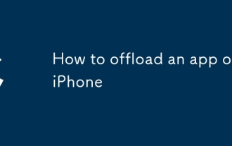 How to offload an app on iPhone