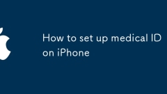 So richten Sie medizinische ID auf dem iPhone ein