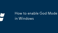 Cara Membolehkan Mod Tuhan di Windows
