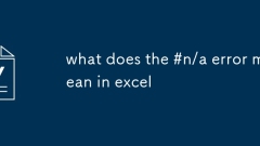 Que signifie l'erreur # n / a dans Excel