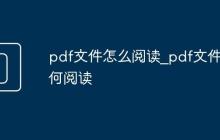 pdf文件怎么閱讀_pdf文件如何閱讀