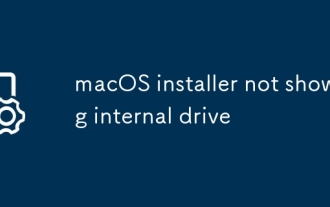 Le programme d'installation macOS ne montre pas le lecteur interne