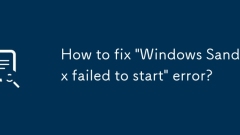 Wie repariere ich 'Windows Sandbox hat keinen Start' -Fehler?