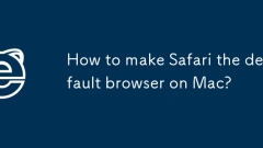 How to make Safari the default browser on Mac?