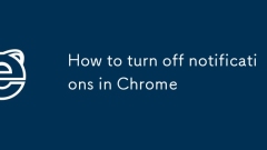 How to turn off notifications in Chrome