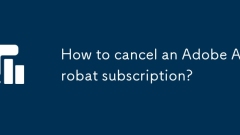 How to cancel an Adobe Acrobat subscription?