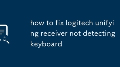 So beheben Sie Logitech Unifying Receiver, die Tastatur nicht erkannt haben