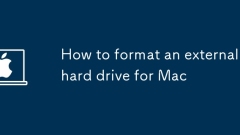 Comment formater un disque dur externe pour Mac