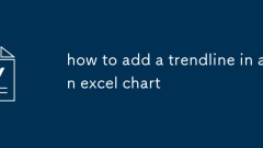 how to add a trendline in an excel chart