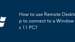 Wie verwendet ich Remote -Desktop, um eine Verbindung zu einem Windows 11 -PC herzustellen?