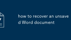 how to recover an unsaved Word document