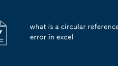 what is a circular reference error in excel