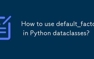 How to use default_factory in Python dataclasses?