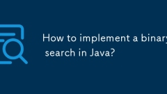 How to implement a binary search in Java?