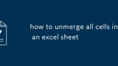Wie man alle Zellen in einem Excel -Blatt entmischt