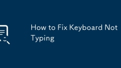 How to Fix Keyboard Not Typing