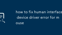 how to fix human interface device driver error for mouse