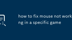 Comment réparer la souris ne fonctionne pas dans un jeu spécifique