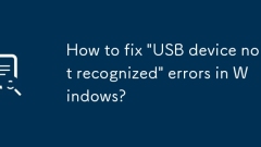 Bagaimana untuk memperbaiki kesilapan 'USB tidak diiktiraf' di Windows?