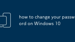 how to change your password on Windows 10
