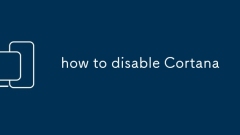 how to disable Cortana