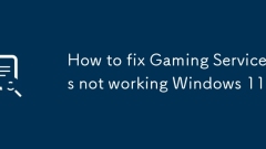Cara Memperbaiki Perkhidmatan Permainan Tidak Berfungsi Windows 11
