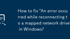 Bagaimana untuk memperbaiki 'ralat berlaku semasa menyambung semula ke pemacu rangkaian yang dipetakan' di Windows?