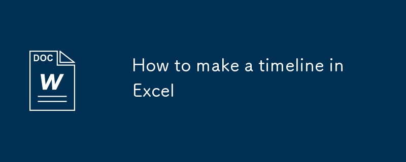 Cara membuat garis masa dalam Excel