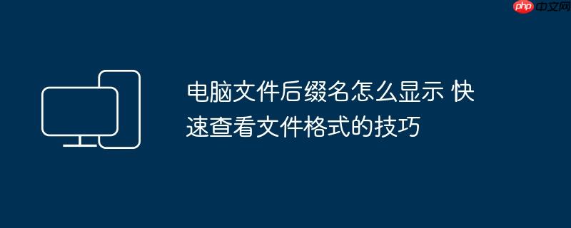 电脑文件后缀名怎么显示 快速查看文件格式的技巧