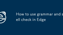 How to use grammar and spell check in Edge