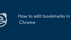 How to edit bookmarks in Chrome