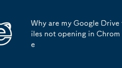Why are my Google Drive files not opening in Chrome