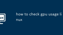 how to check gpu usage linux