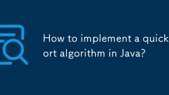 Comment implémenter un algorithme Quicksort en Java?