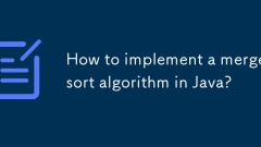 Comment implémenter un algorithme de tri de fusion en Java?