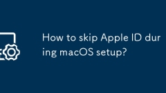 How to skip Apple ID during macOS setup?
