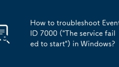 Wie kann Ereignis -ID 7000 ('Der Dienst fehlgeschlagen' in Windows beheben?