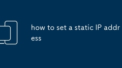 how to set a static IP address