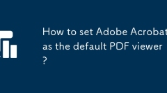 How to set Adobe Acrobat as the default PDF viewer?