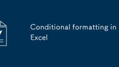Conditional formatting in Excel