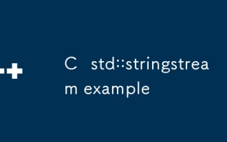 c std :: stringstream 예제