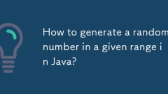 Wie generiere ich eine Zufallszahl in einem bestimmten Bereich in Java?