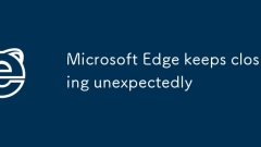 Microsoft Edge keeps closing unexpectedly