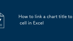 How to link a chart title to a cell in Excel