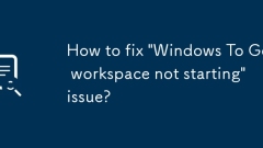 How to fix 'Windows To Go workspace not starting' issue?