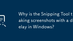 Why is the Snipping Tool taking screenshots with a delay in Windows?