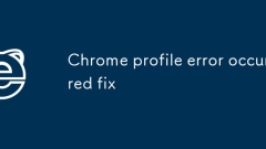 Chrome profile error occurred fix