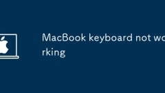Le clavier MacBook ne fonctionne pas