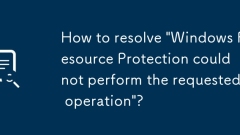 How to resolve 'Windows Resource Protection could not perform the requested operation'?